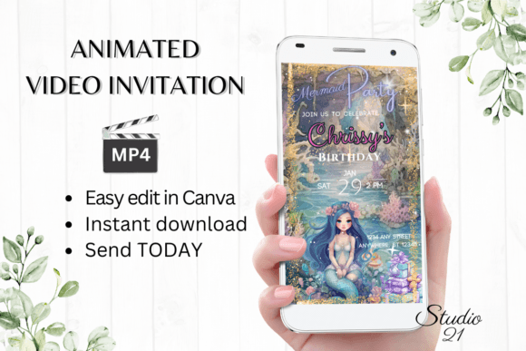Download Mermaid Birthday Invitation - Premium Resources