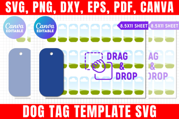 Download Dog Tag Template SVG, Bone Tag Template - Premium Resources